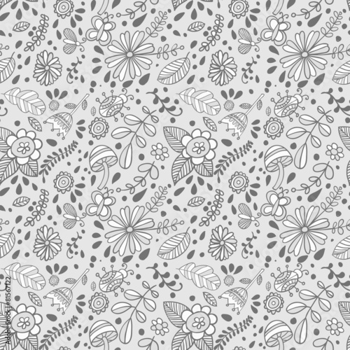 Cute floral seamless vector pattern