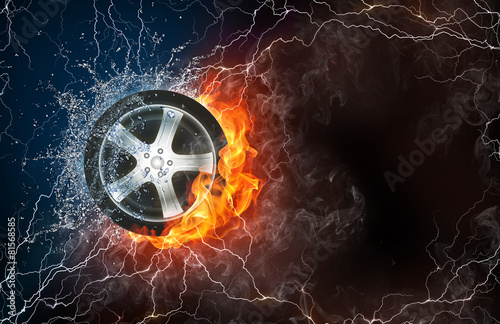 Wheel in fire and water