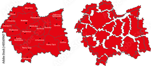 map Małopolska photo
