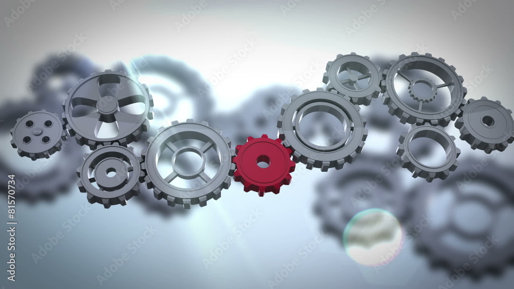 Cogs and wheels turning Cogs and wheels turning
