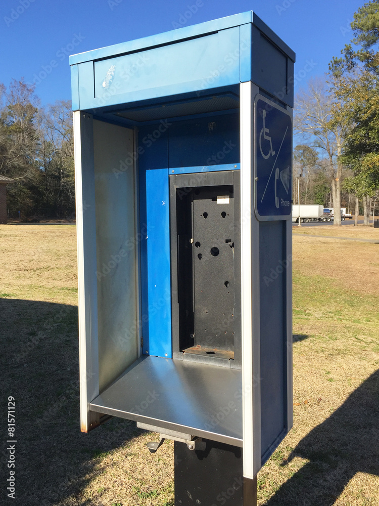 Abandoned public telephone booth Abandoned public telephone booth