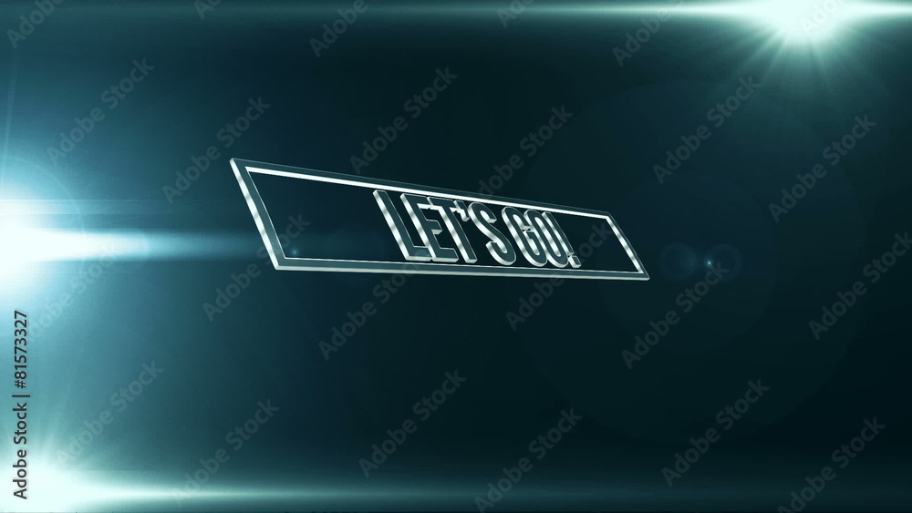3d lets go moving text