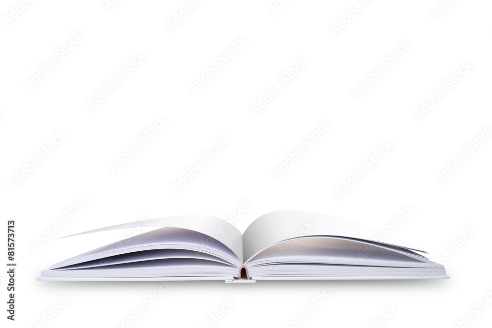 Fototapeta premium Open book, isolated on white background