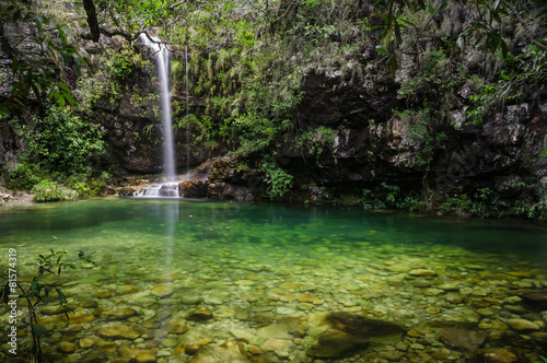 Loquinhas waterfall in Chapada dos Vendeiros, Brazil photo