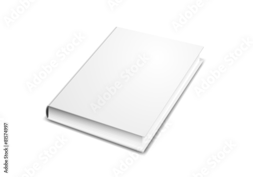 Book cover mock-up isolated on white
