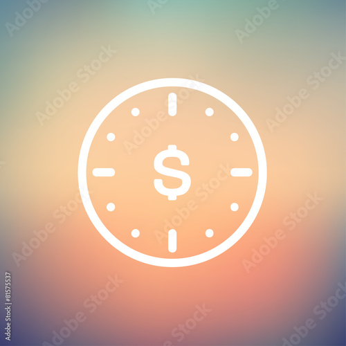 Business Flat thin line icon