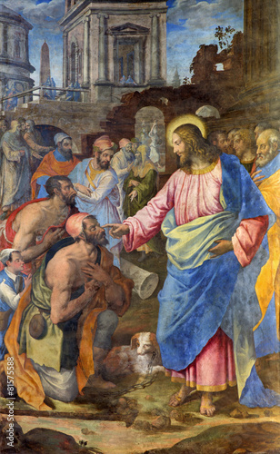 Rome - Jesus healing of paralysed man - Santo Spirito in Sassia