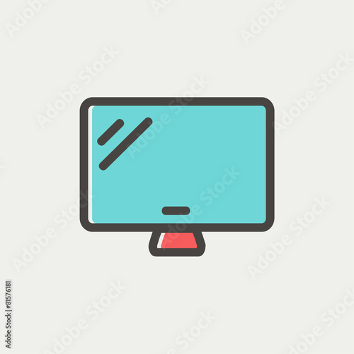 Monitor thin line icon
