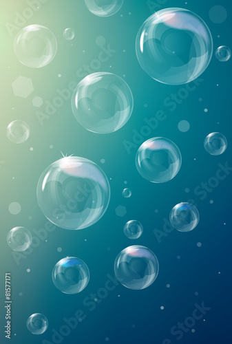 Shiny bubbles on the sky background-EPS10