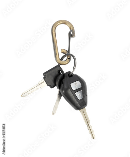 Car key isolated on white background