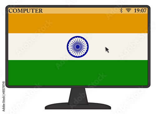 India Computer Flag