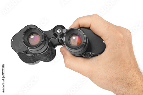 Hand with binoculars