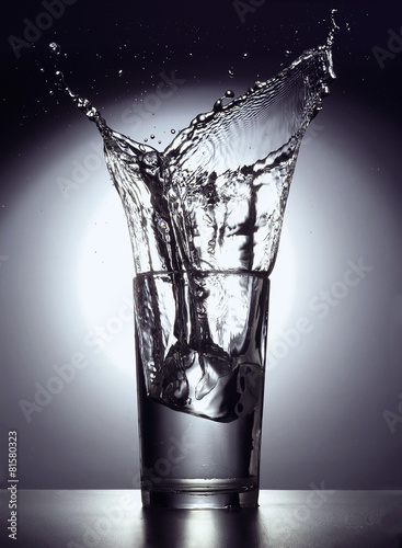 Glass of Water with Splash