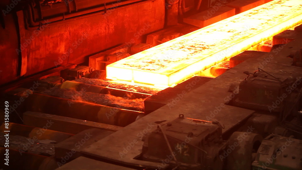 harvesting of hot metal goes through the pipeline