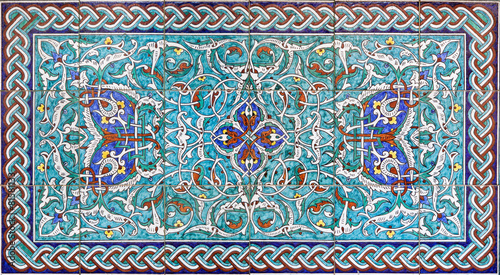 Jerusalem - The tiled decoration in St. James cathedra