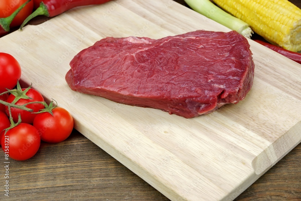 Fresh Raw Beef Fillet Loin Steak And Vegetables Fresh Raw Beef Fillet Loin Steak And Vegetables