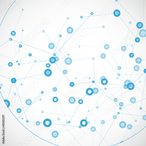 Network background with a molecular structure eps