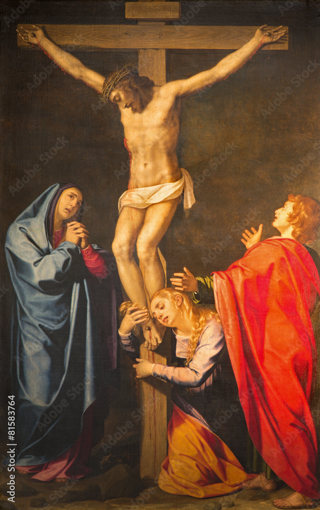 Obraz premium Rome - Crucifixion paint in church Chiesa Nuova