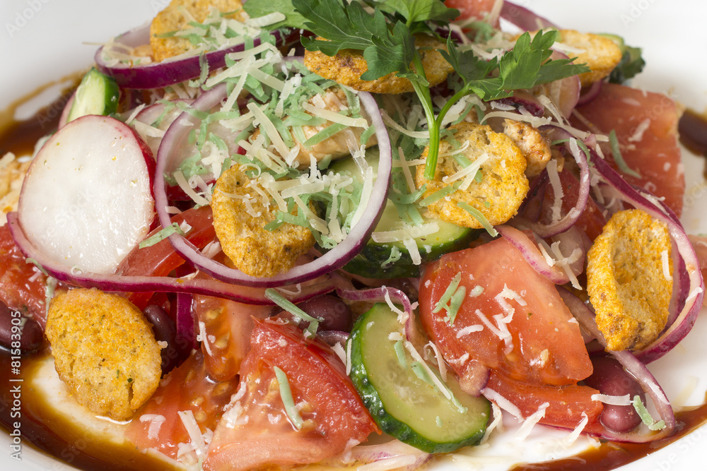 Salad with Turkey breast and vegetables Salad with Turkey breast and vegetables