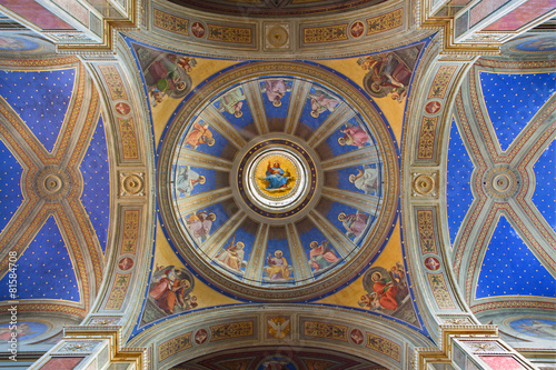 Rome - cupola and ceiling in church Chiesa di San Agostino