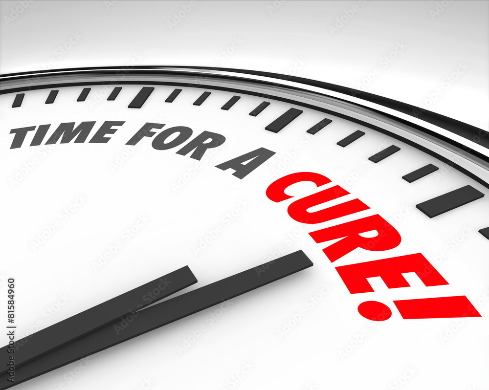 Time for a Cure Clock Prevent Disease Sickness Illness Medical R Time for a Cure Clock Prevent Disease Sickness Illness Medical R