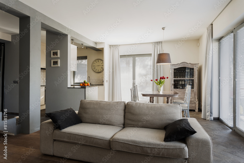 Home in modern retro style Home in modern retro style