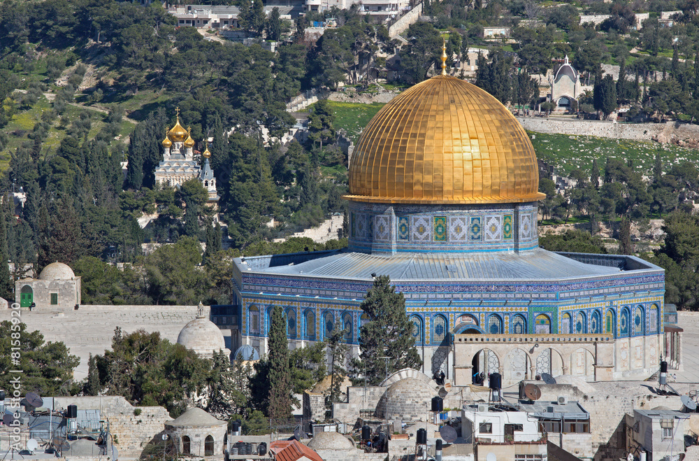 Jerusalem -  Dom of Rock and Mount of Olives