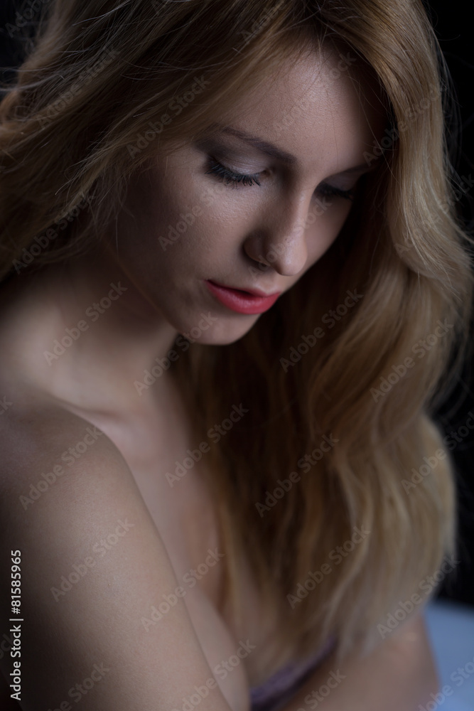 Close-up of makeup