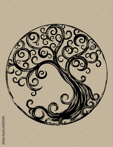 Quadro su tela Cycle Tree, art vector design