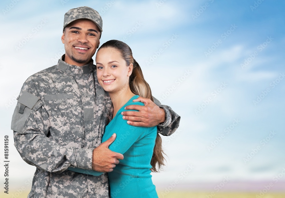 Military. U S Soldier and Wife