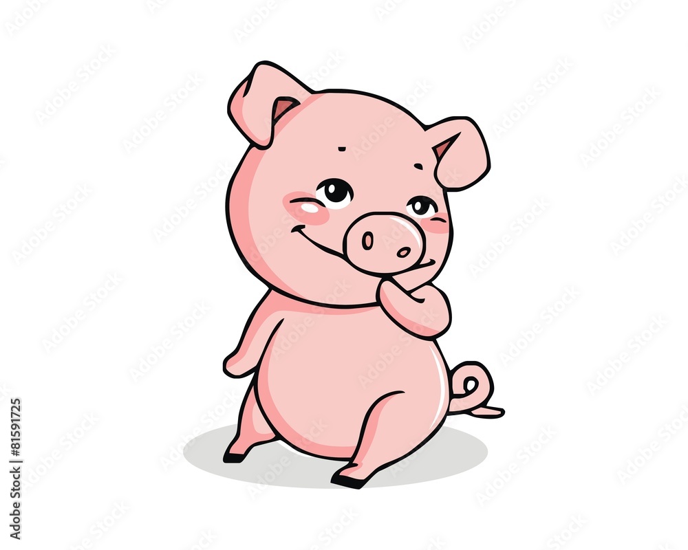 pig hog character mascot image logo vector pig hog character mascot image logo vector