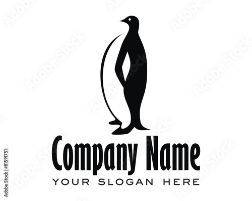 penguins image logo vector