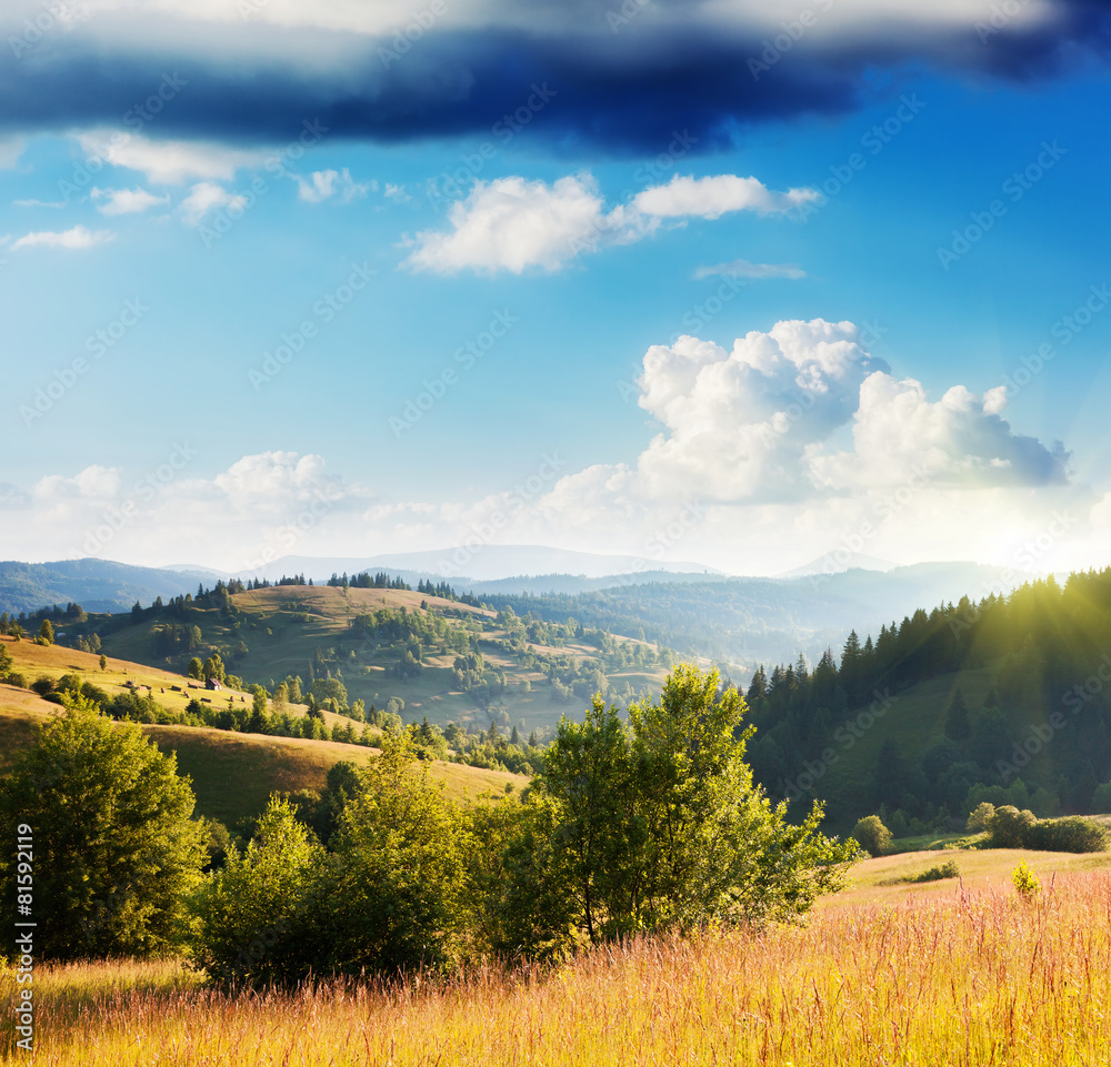 Obraz premium sunny mountain landscape