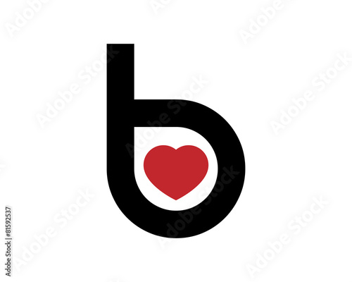B Love Heart Logo