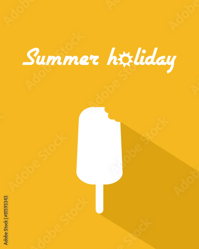 Summer poster with ice cream
