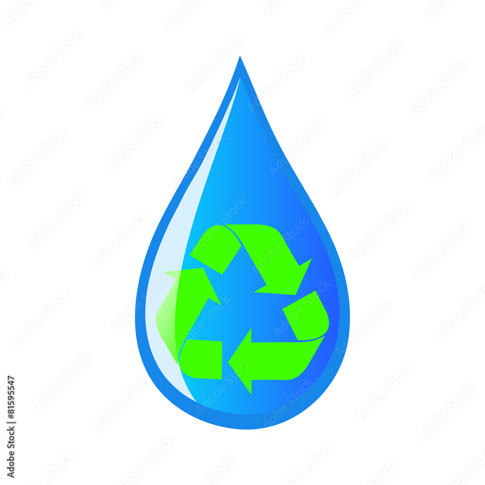 recycle water drops