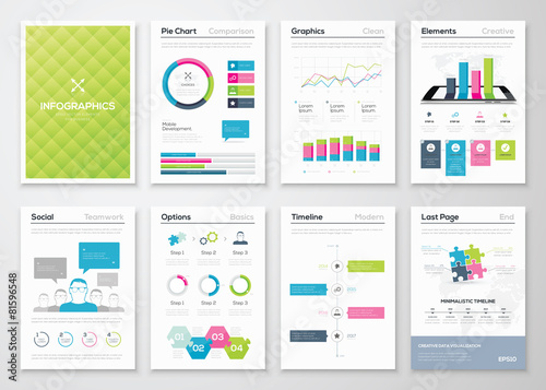 Flyer infographics and brochure templates vector illustrations