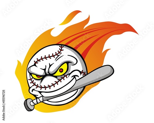 baseball sport fire flame logo image vector