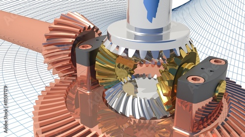 Cuadro en lienzo Differential gear