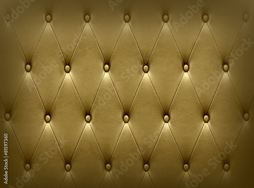 Luxurious dark golden leather  seat upholstery © Singha songsak
