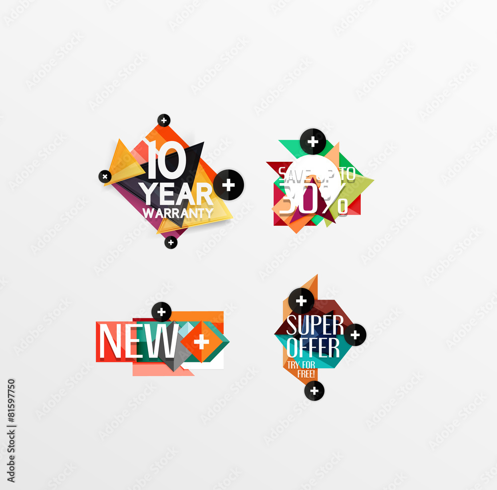 Set of labels, stickers, banners, badges and elements for sale Set of labels, stickers, banners, badges and elements for sale