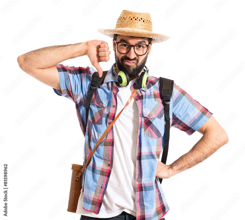 Tourist doing bad signal Tourist doing bad signal