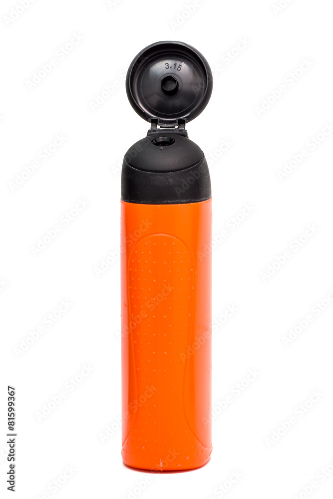 Orange bottles with black cap Orange bottles with black cap