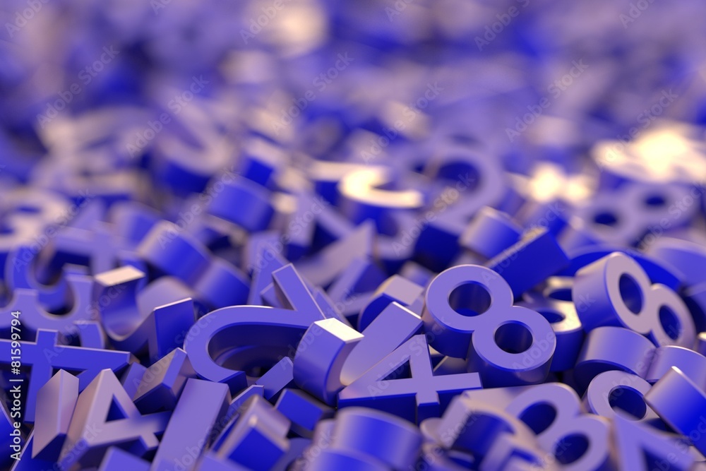 Fototapeta premium Numbers background