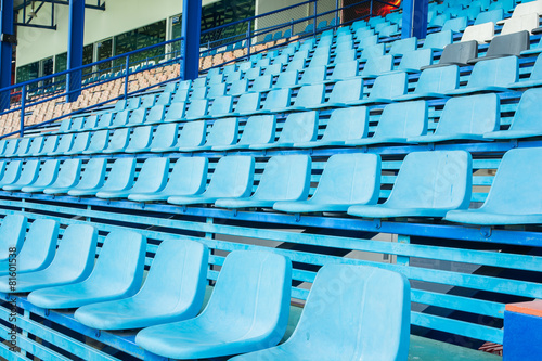 Sport stadium chair on bleachers