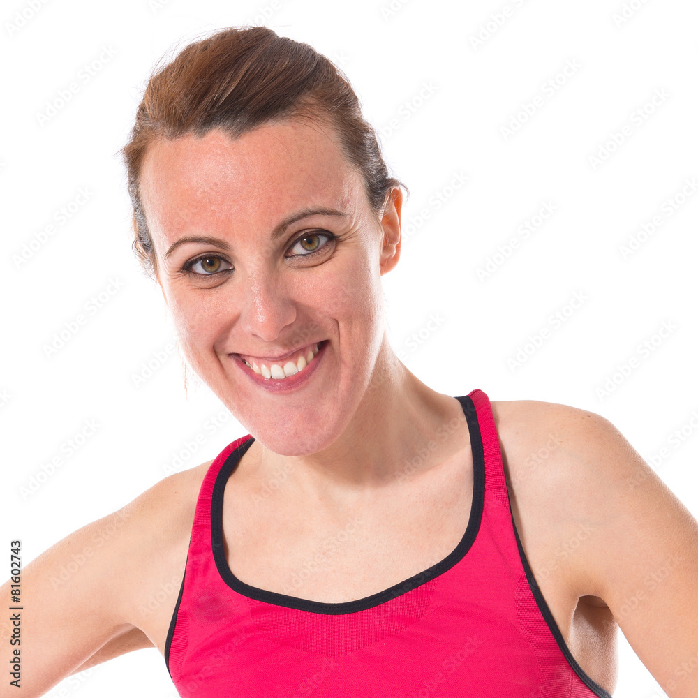 Sport woman over white Sport woman over white