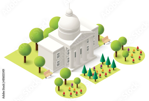 Vector isometric capitol