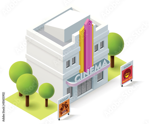 Vector isometric cinema