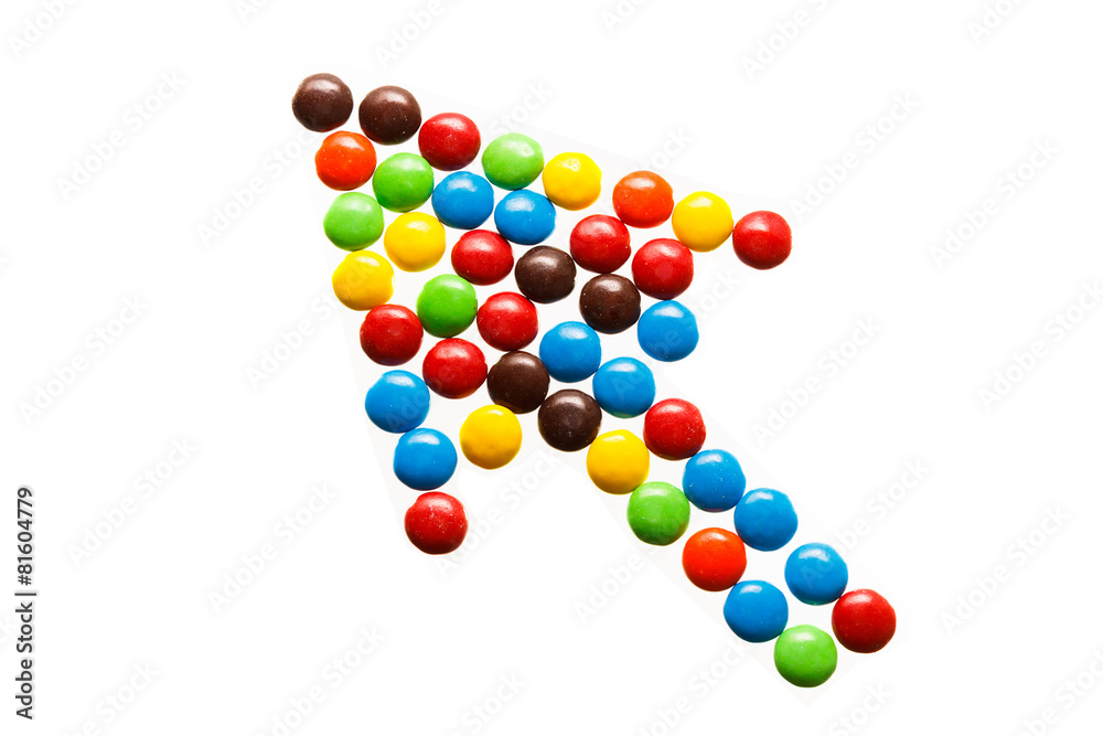 Pile of colorful chocolate coated candy Pile of colorful chocolate coated candy