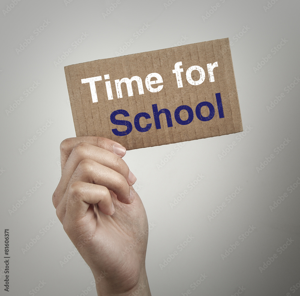 Time for school Time for school
